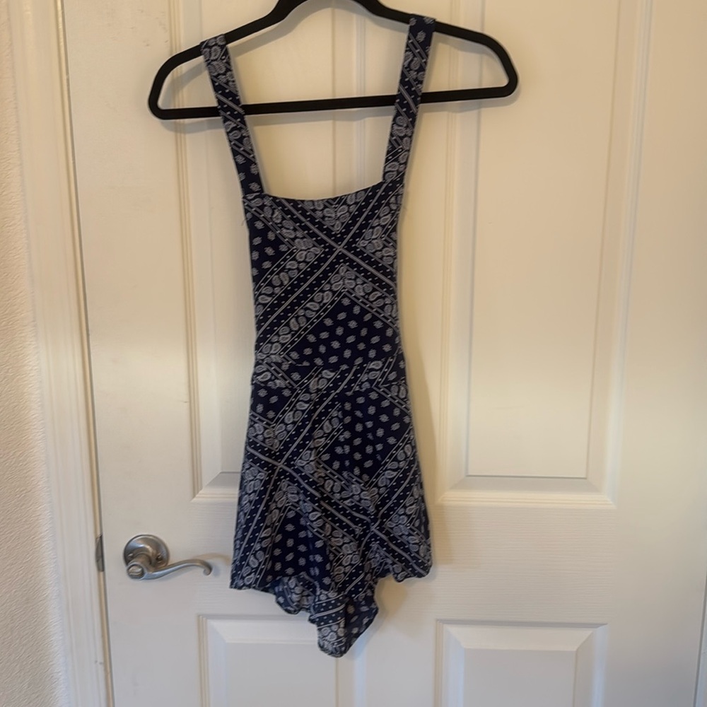 Navy blue overall style romper from H&M